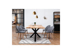 Twist Dining Table - Solid Acacia Wood and Black Metal Legs