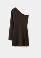 Robe En Maille Fine Avec Manches Asymétriques