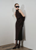 Robe Satinée Effet Froissé