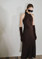 Robe Satinée Effet Froissé