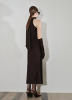 Robe Satinée Effet Froissé