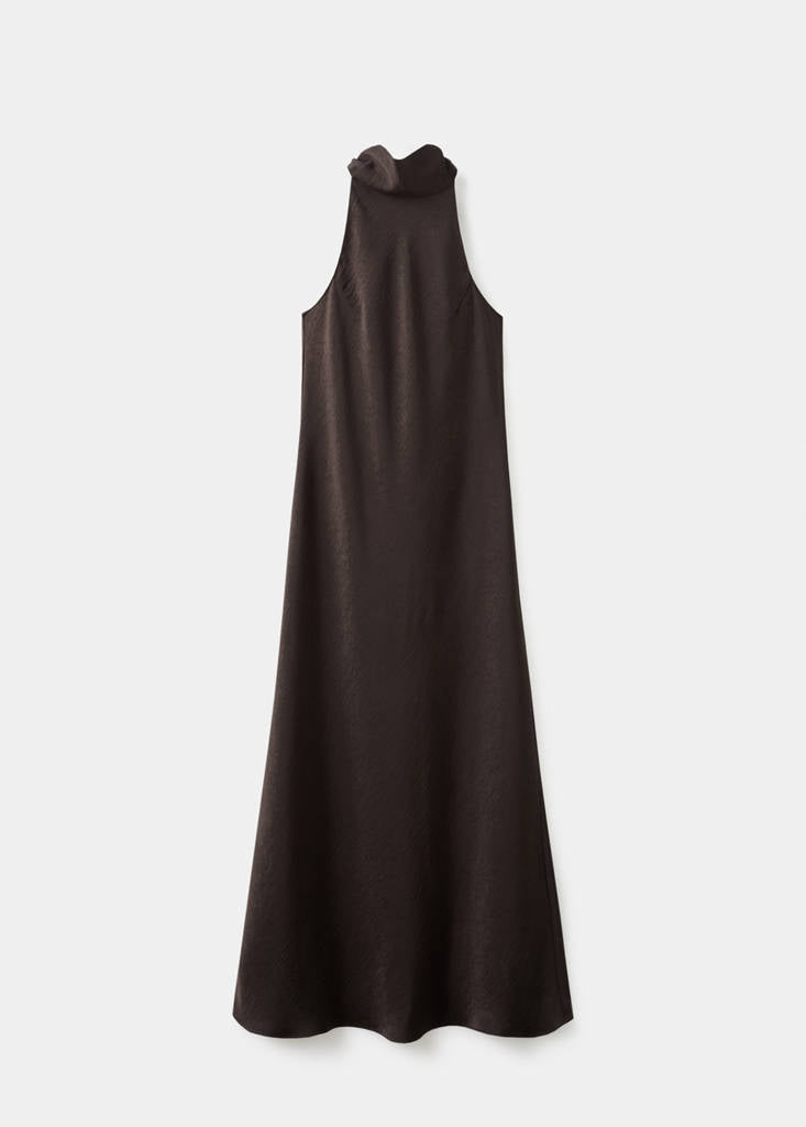 Robe Satinée Effet Froissé
