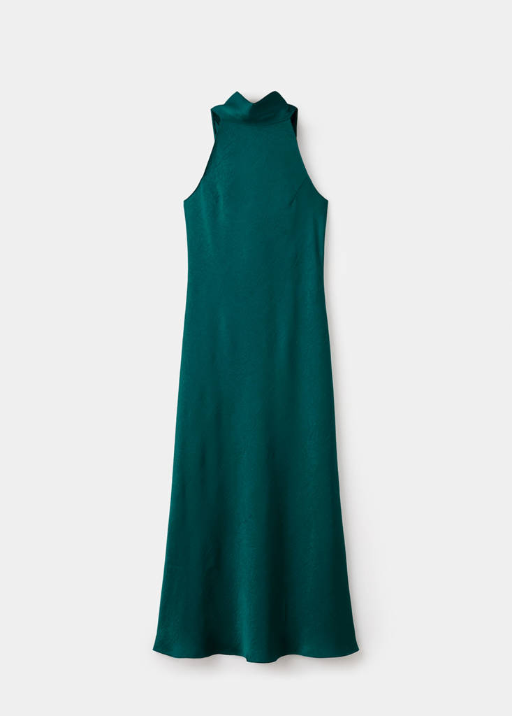 Robe Satinée Effet Froissé