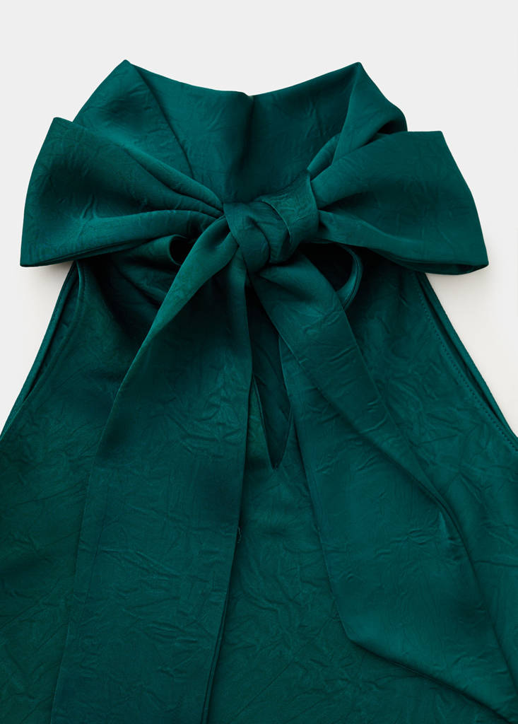 Robe Satinée Effet Froissé