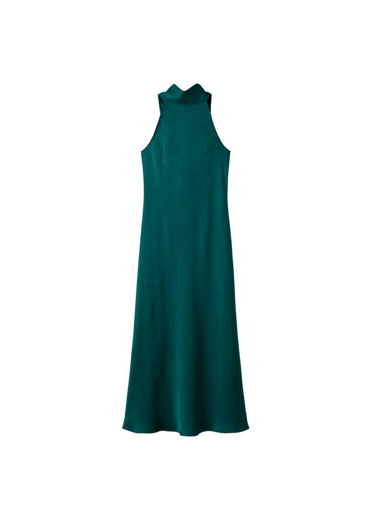 Robe Satinée Effet Froissé