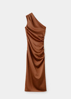 Robe Satinée Asymétrique