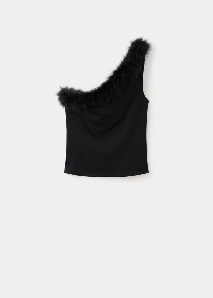 Haut En Maille Fine À Plumes
