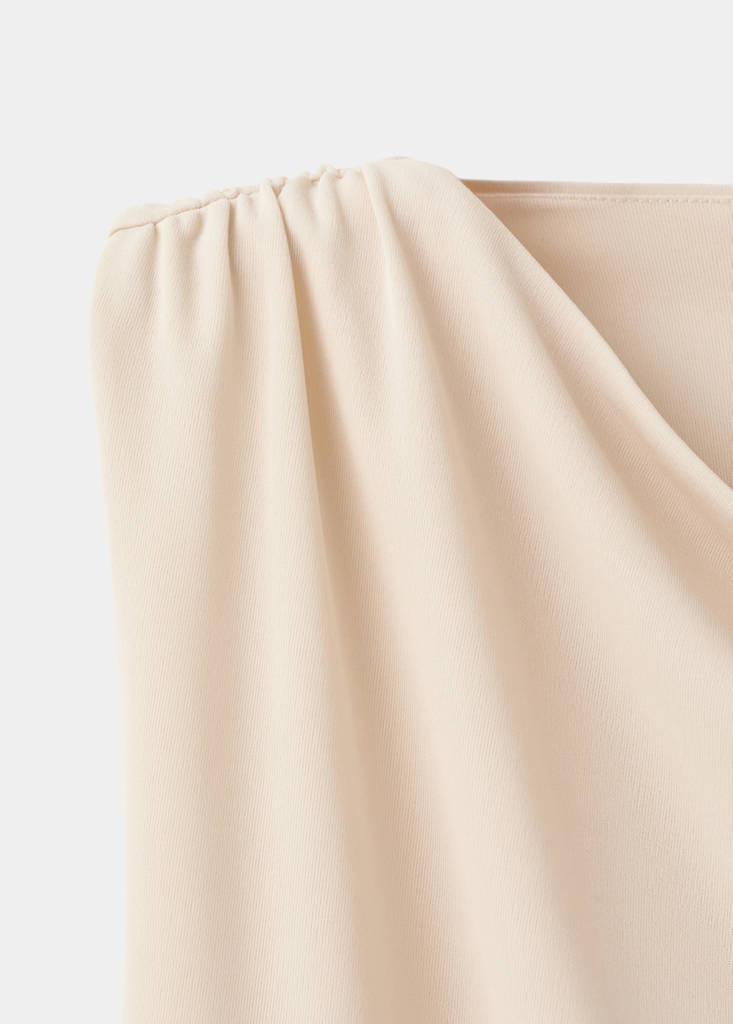 Top Drapé Détail Métallique