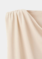 Top Drapé Détail Métallique