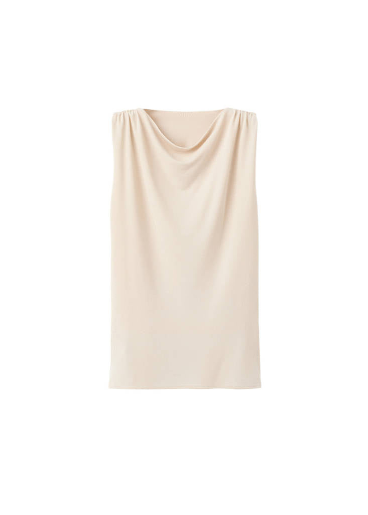 Top Drapé Détail Métallique