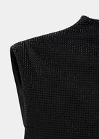 Top Strass Col Cheminée