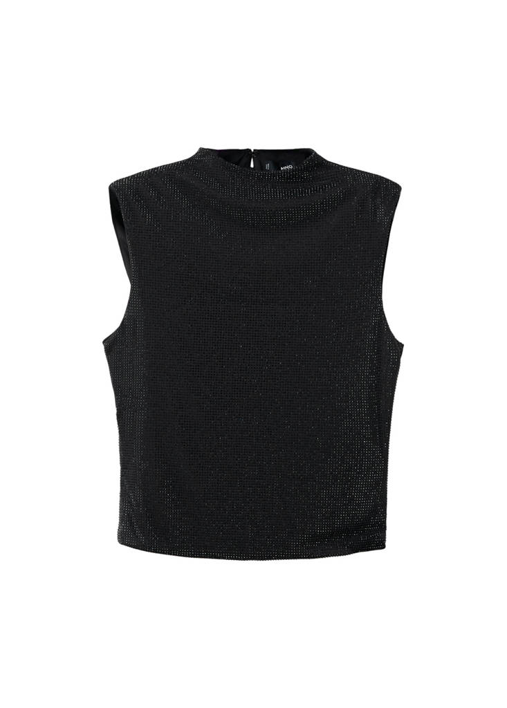 Top Strass Col Cheminée