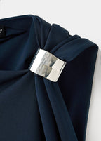 Robe En Maille Fine Avec Détails Métalliques