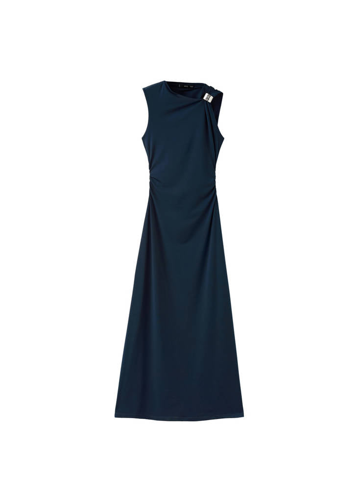 Robe En Maille Fine Avec Détails Métalliques