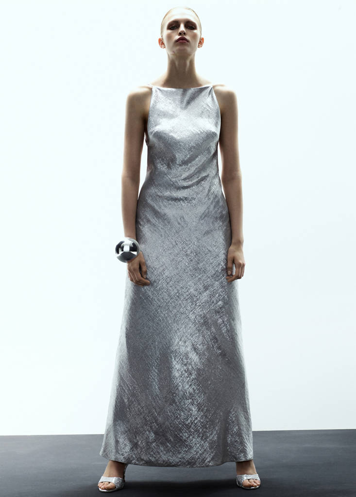 Robe Métallisée Dos Nu