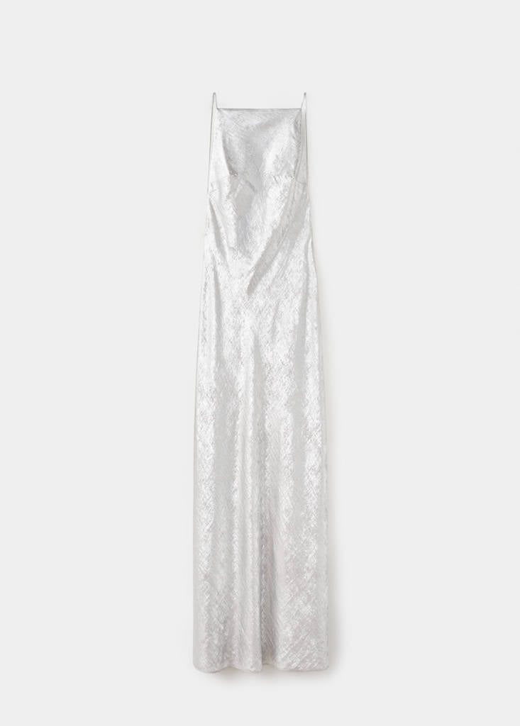 Robe Métallisée Dos Nu
