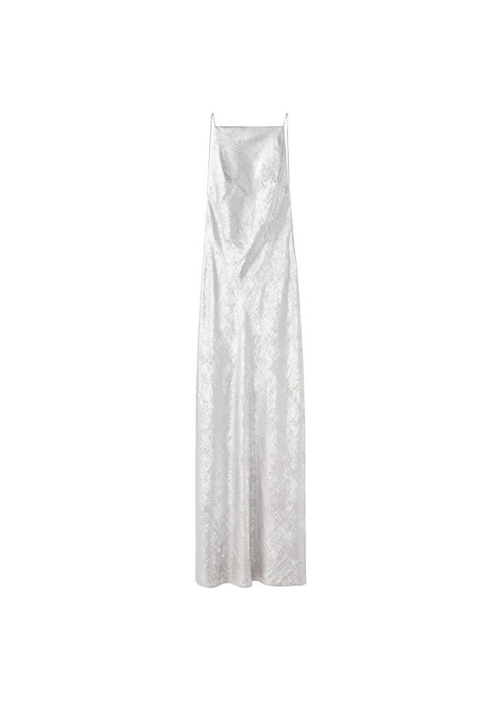 Robe Métallisée Dos Nu