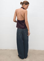Top Satin Col Bénitier