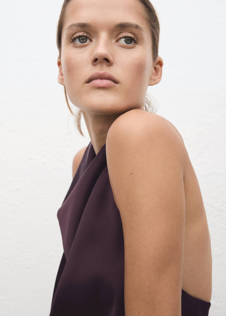Top Satin Col Bénitier