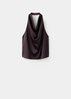 Top Satin Col Bénitier