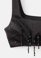 Top Crop Avec Perles