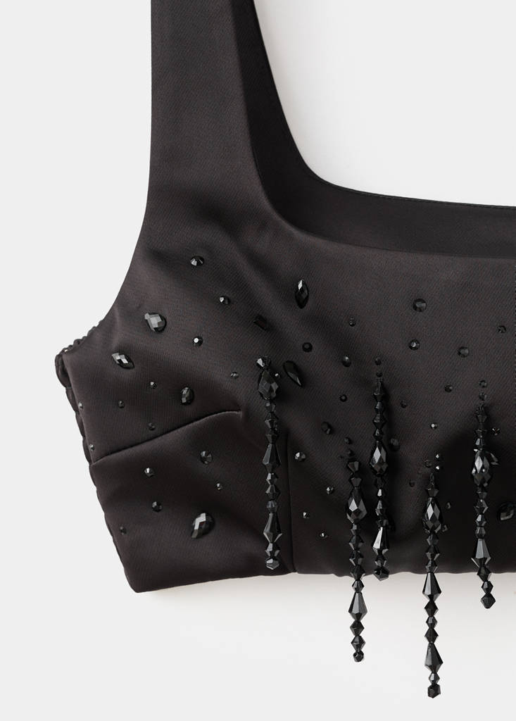 Top Crop Avec Perles
