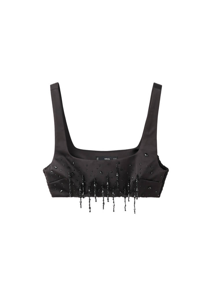 Top Crop Avec Perles