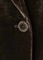 Blazer Costume En Velours Double Boutonnage