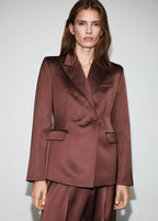 Blazer De Costume Satiné