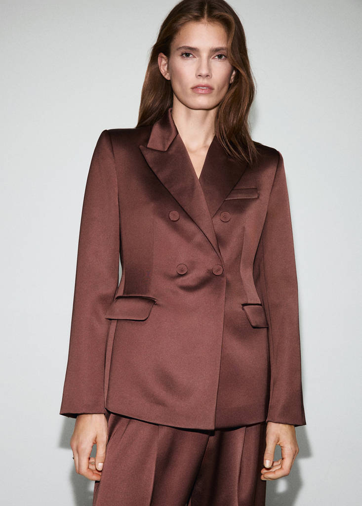 Blazer De Costume Satiné