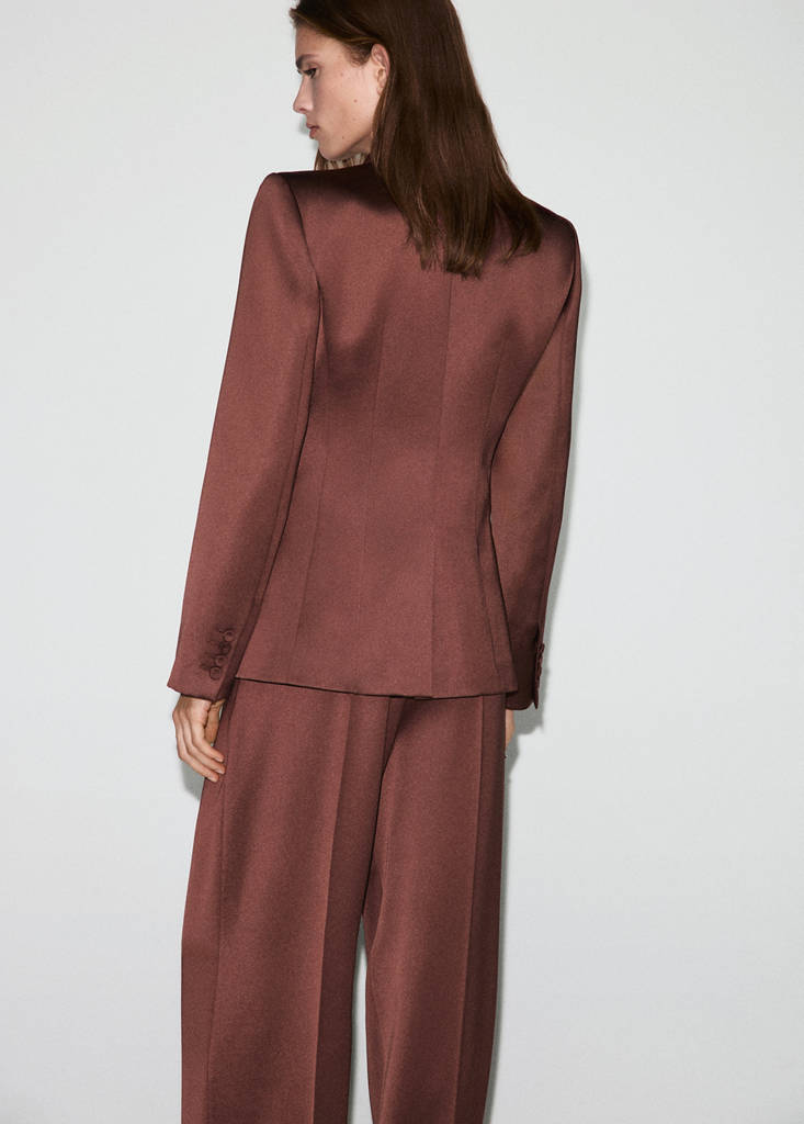 Blazer De Costume Satiné