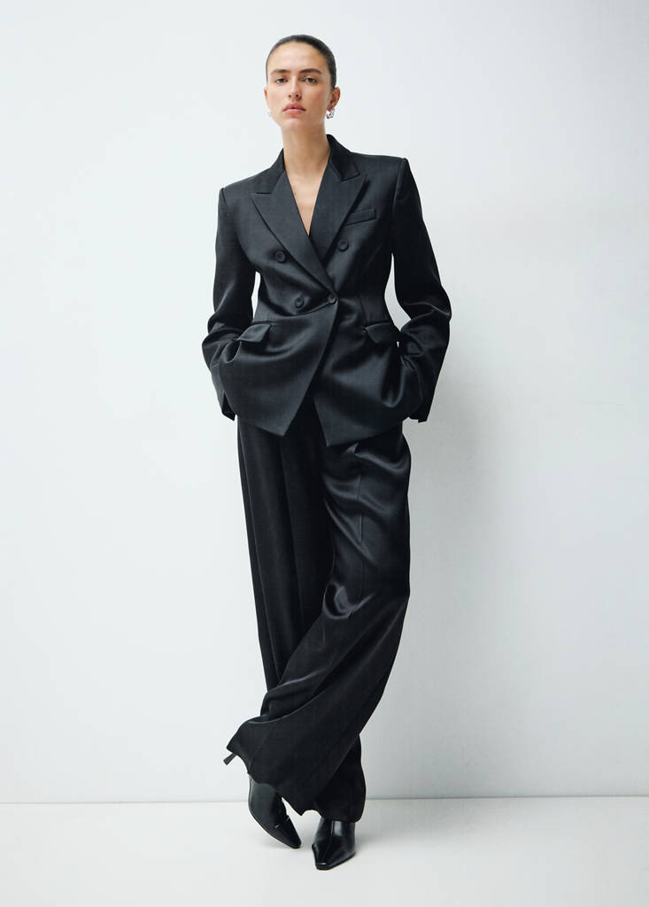 Blazer De Costume Satiné
