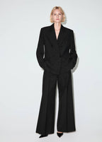 Blazer De Costume En Laine Mélangée Double Boutonnage