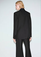 Blazer De Costume En Laine Mélangée Double Boutonnage