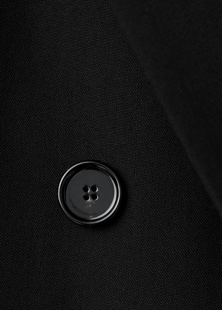 Blazer De Costume En Laine Mélangée Double Boutonnage