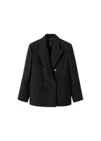 Blazer De Costume En Laine Mélangée Double Boutonnage