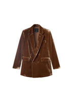 Blazer Costume En Velours Double Boutonnage