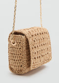 Mini Sac Bandoulière En Fibre Naturelle