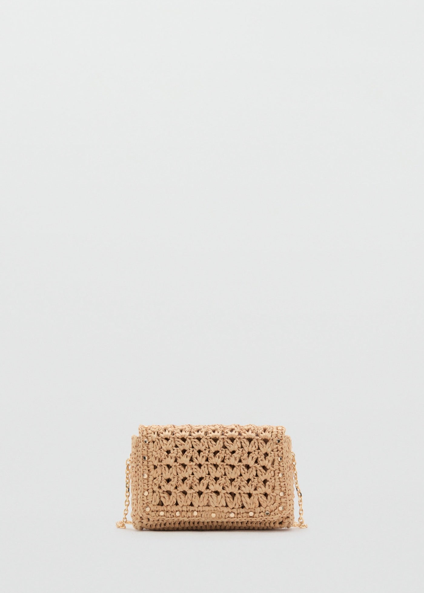 Mini Sac Bandoulière En Fibre Naturelle
