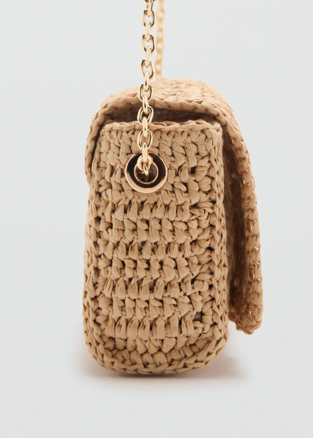 Mini Sac Bandoulière En Fibre Naturelle