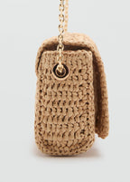 Mini Sac Bandoulière En Fibre Naturelle