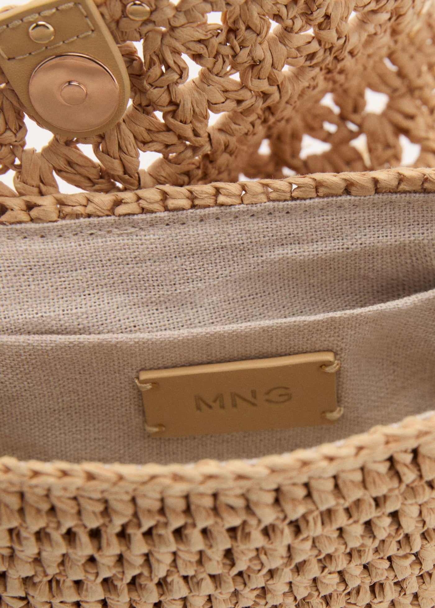 Mini Sac Bandoulière En Fibre Naturelle