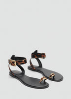 Sandale Cuir Imprimé Animal
