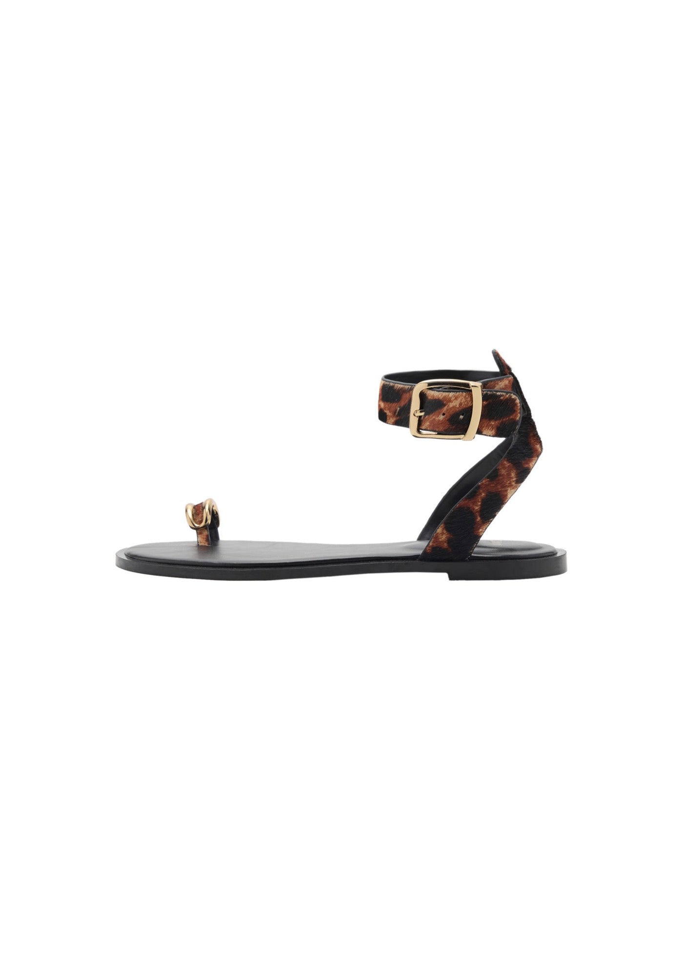 Sandale Cuir Imprimé Animal
