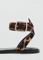 Sandale Cuir Imprimé Animal