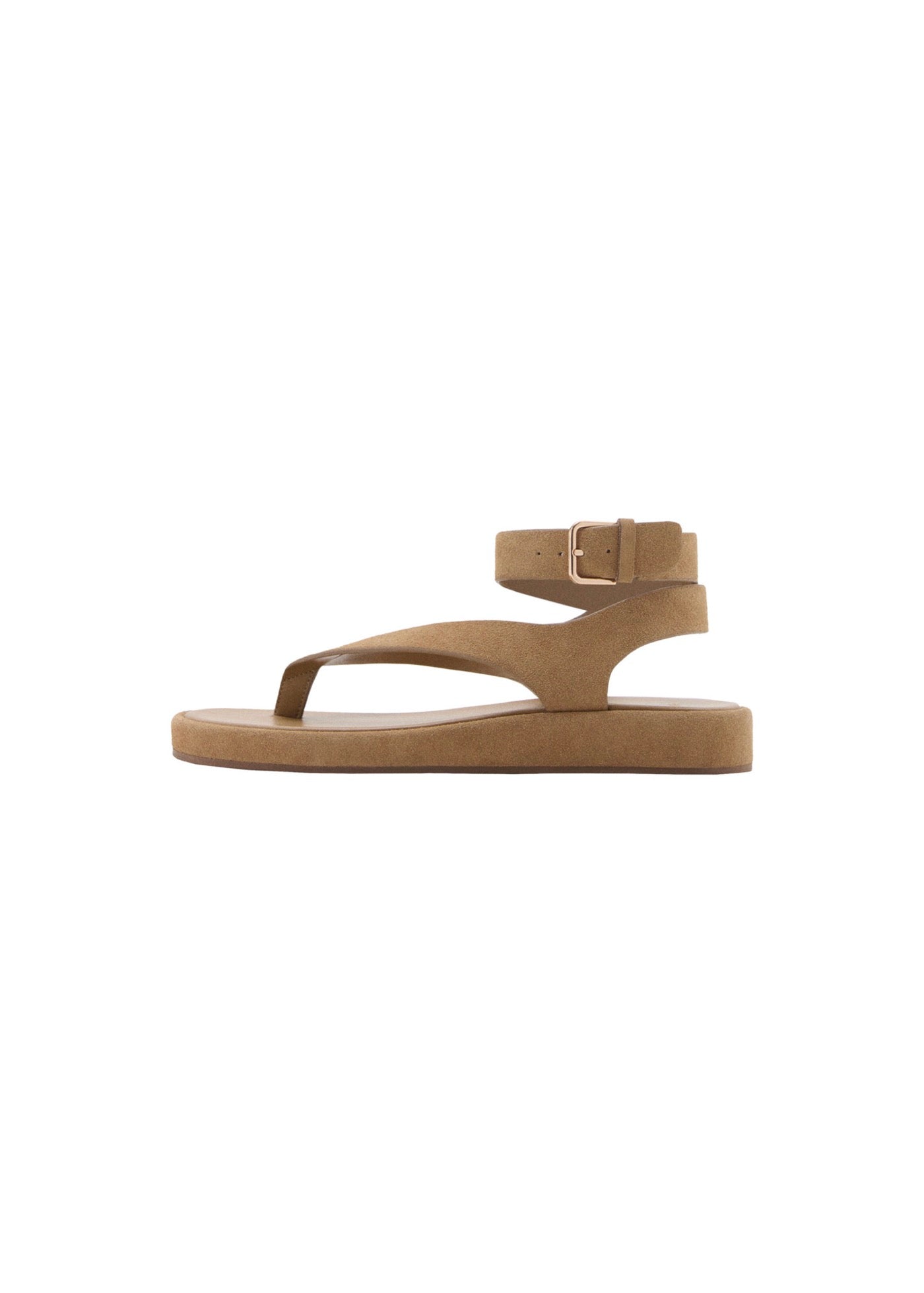 Sandales Cuir Suède Boucle