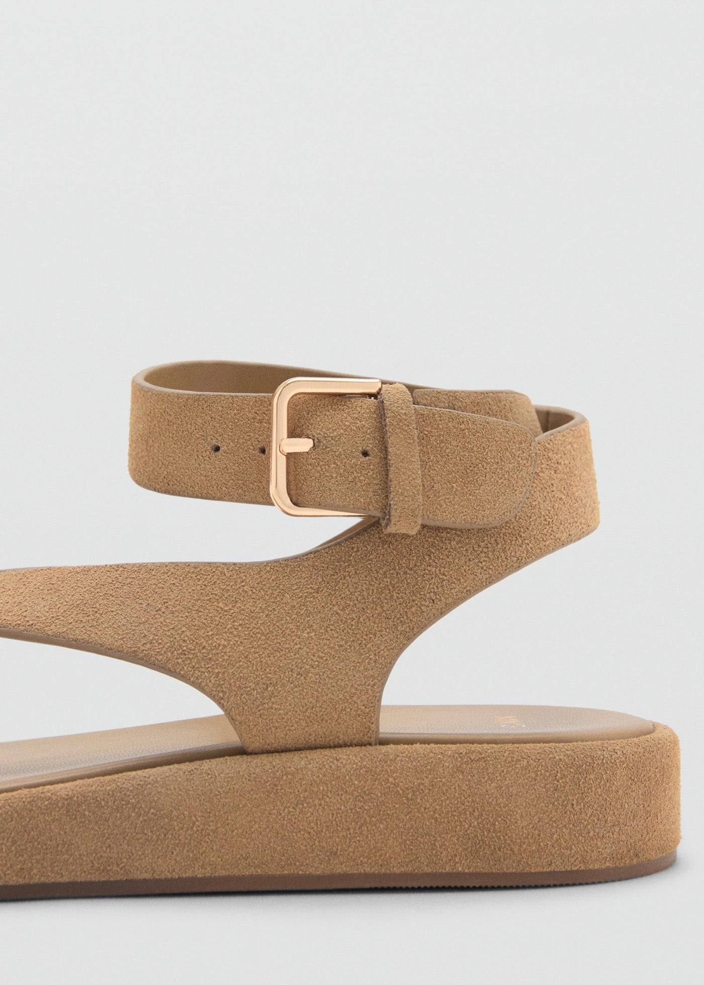 Sandales Cuir Suède Boucle