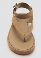 Sandales Cuir Suède Boucle