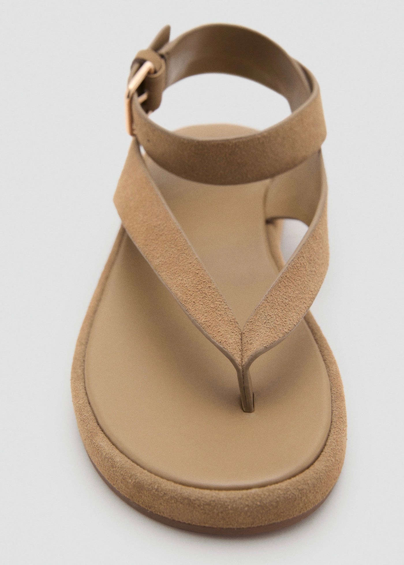 Sandales Cuir Suède Boucle