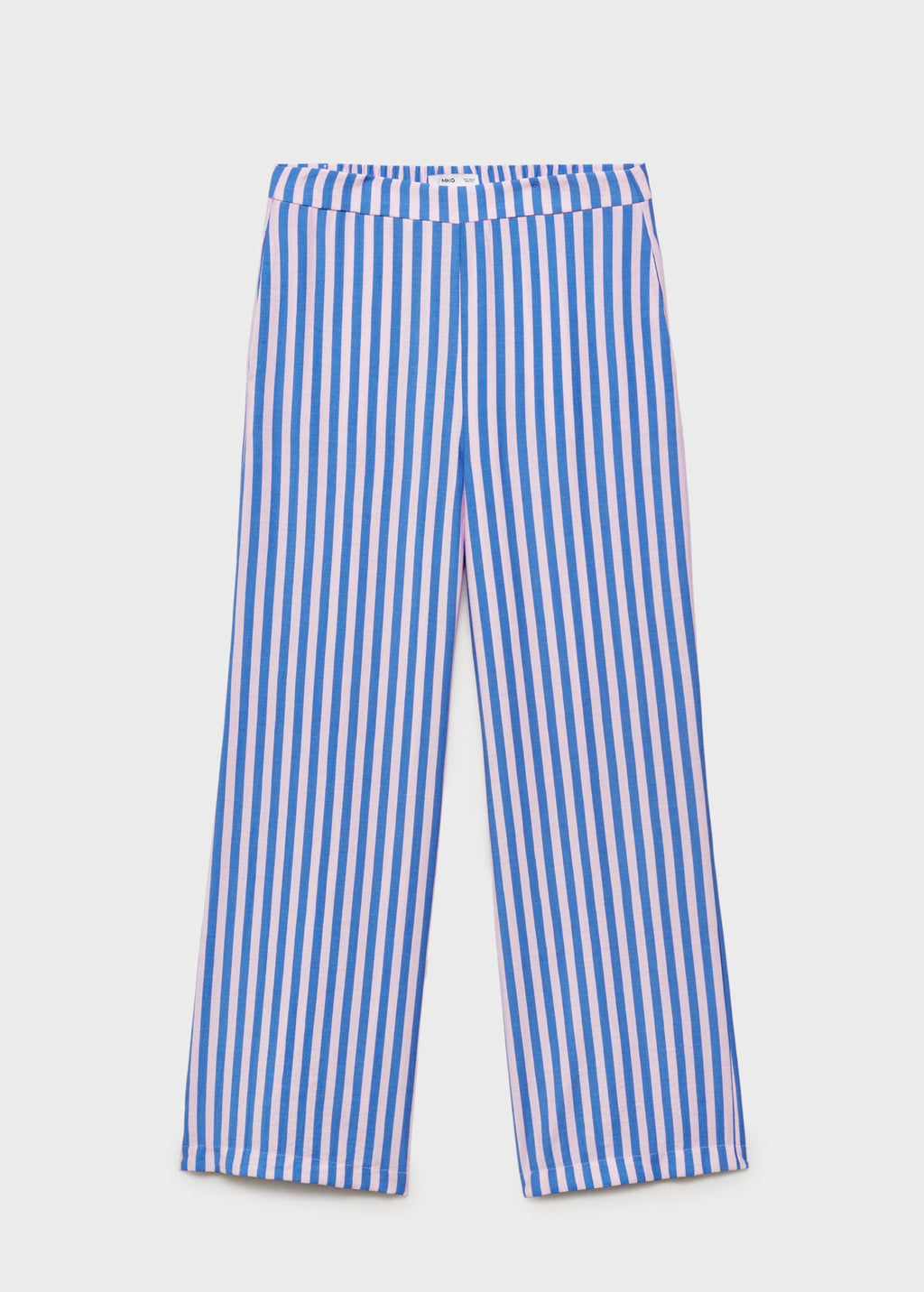 Pantalon Droit Imprimé Rayures